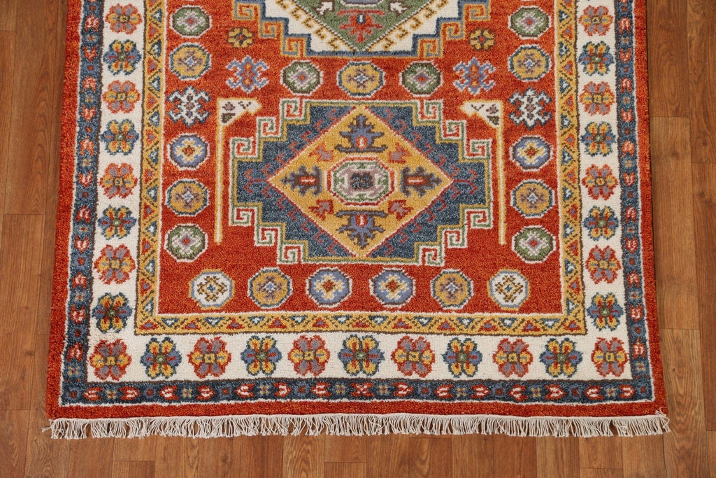 Orange Kazak Area Rug 4x6