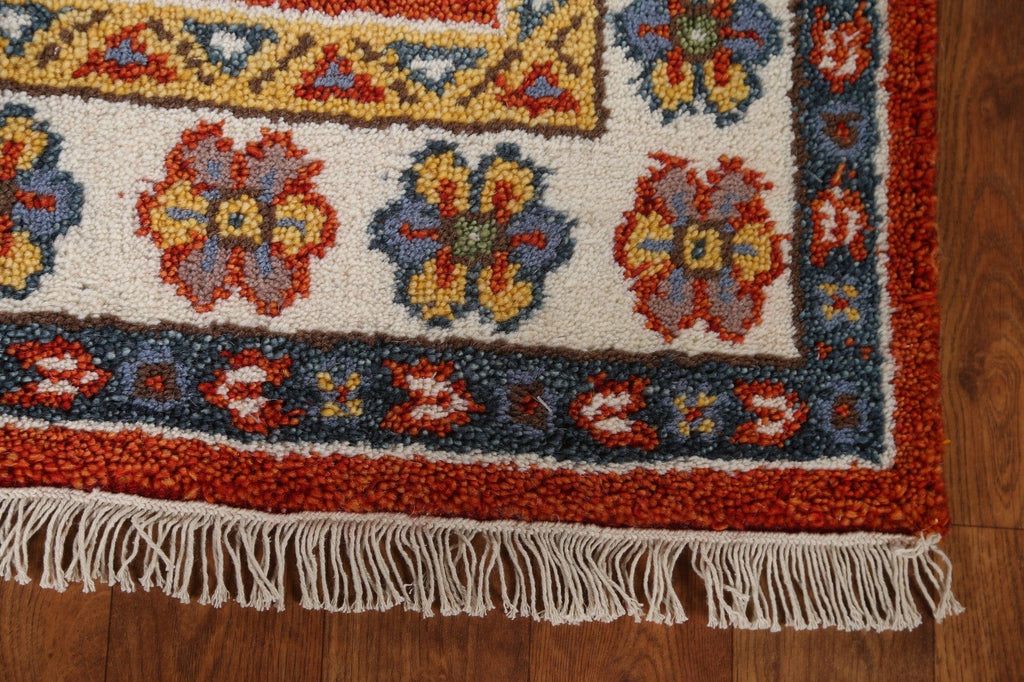 Orange Kazak Area Rug 4x6