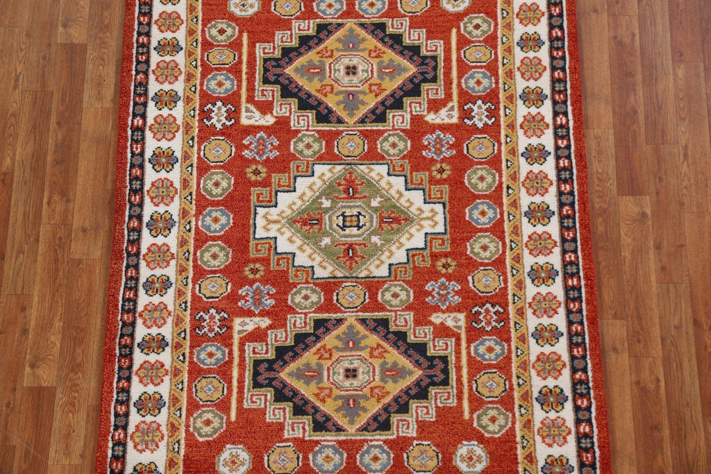 Geometric Kazak Oriental Area Rug 4x6