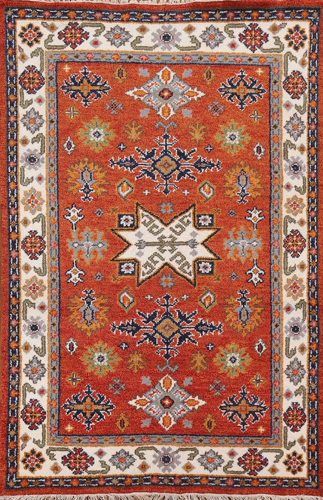 Geometric Kazak Area Rug 4x6