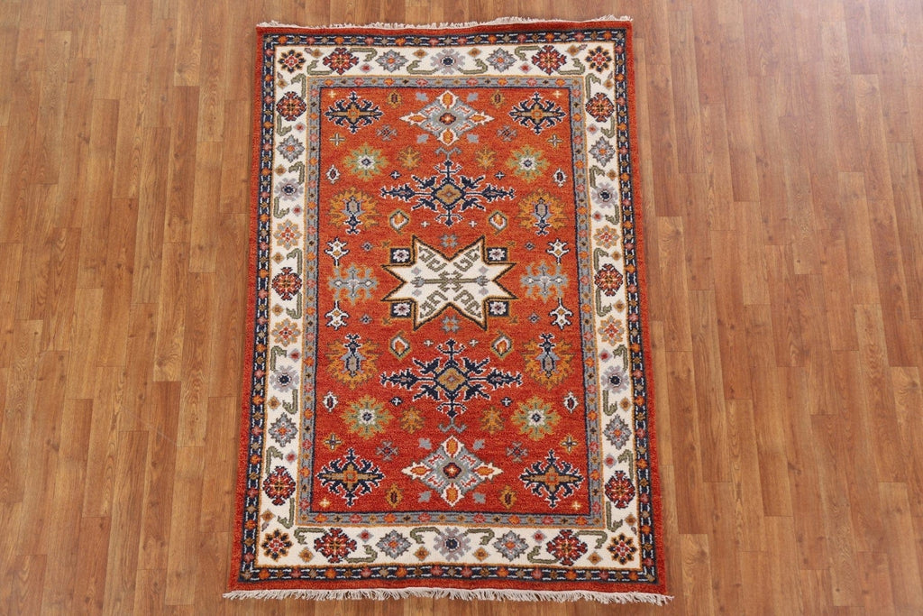 Geometric Kazak Area Rug 4x6