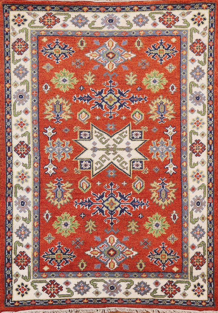 Geometric Kazak Area Rug 4x6