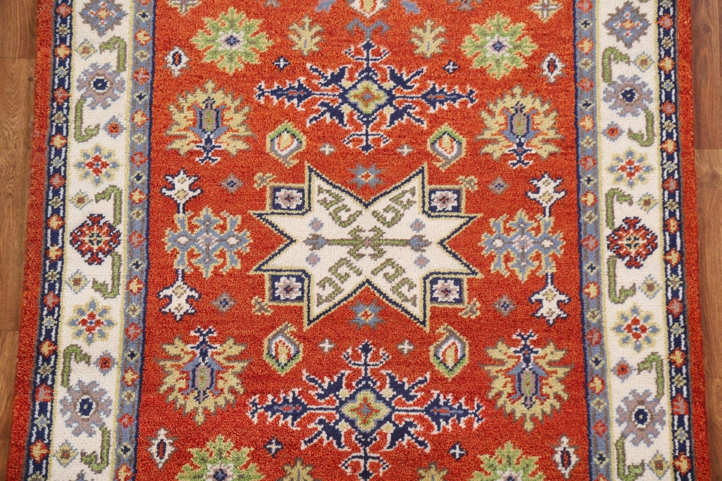 Geometric Kazak Area Rug 4x6