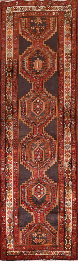 Wool Meshkin Persian Runner Rug 4x12