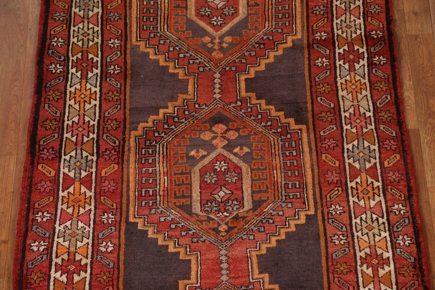 Wool Meshkin Persian Runner Rug 4x12