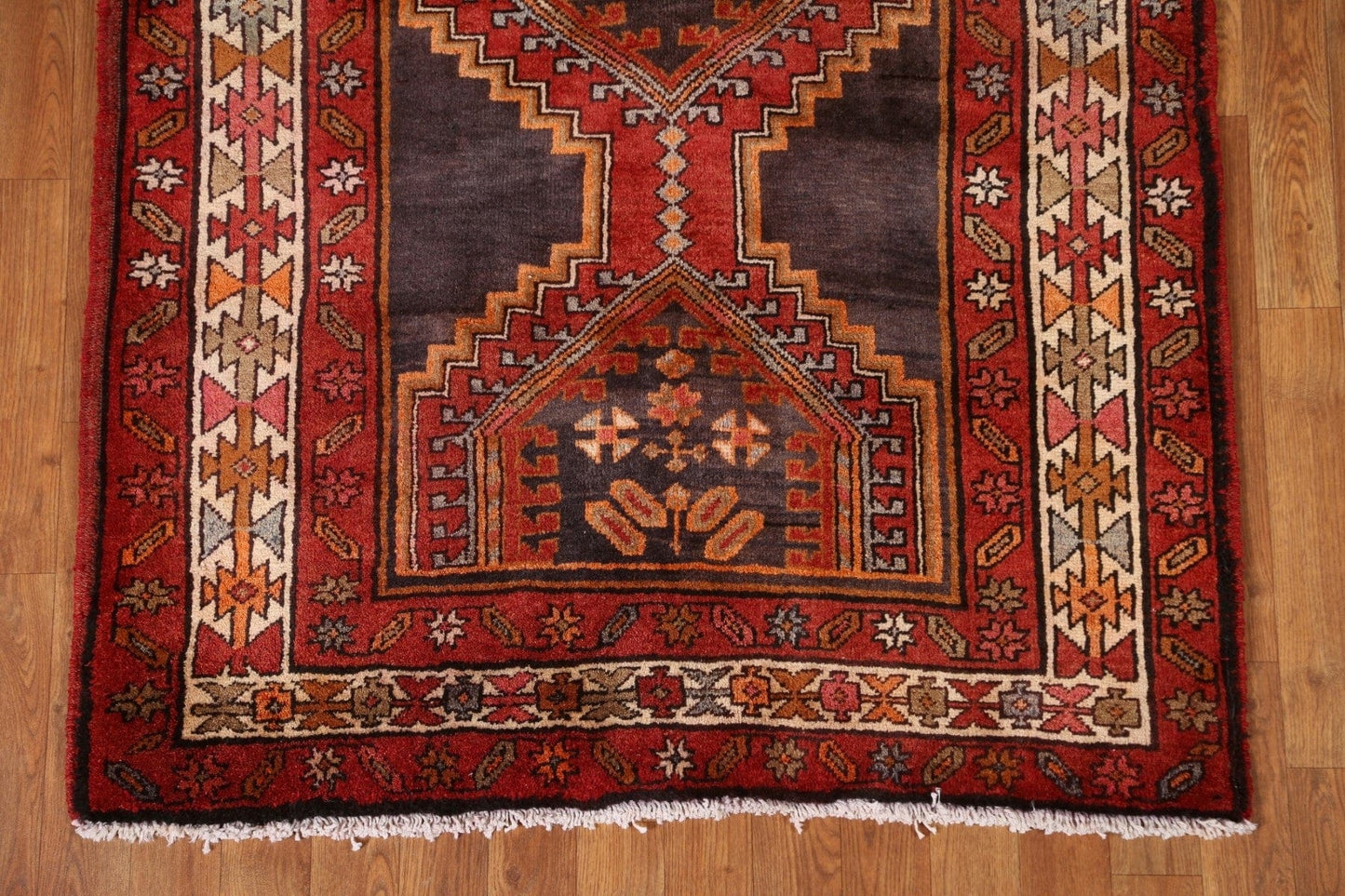 Wool Meshkin Persian Runner Rug 4x12