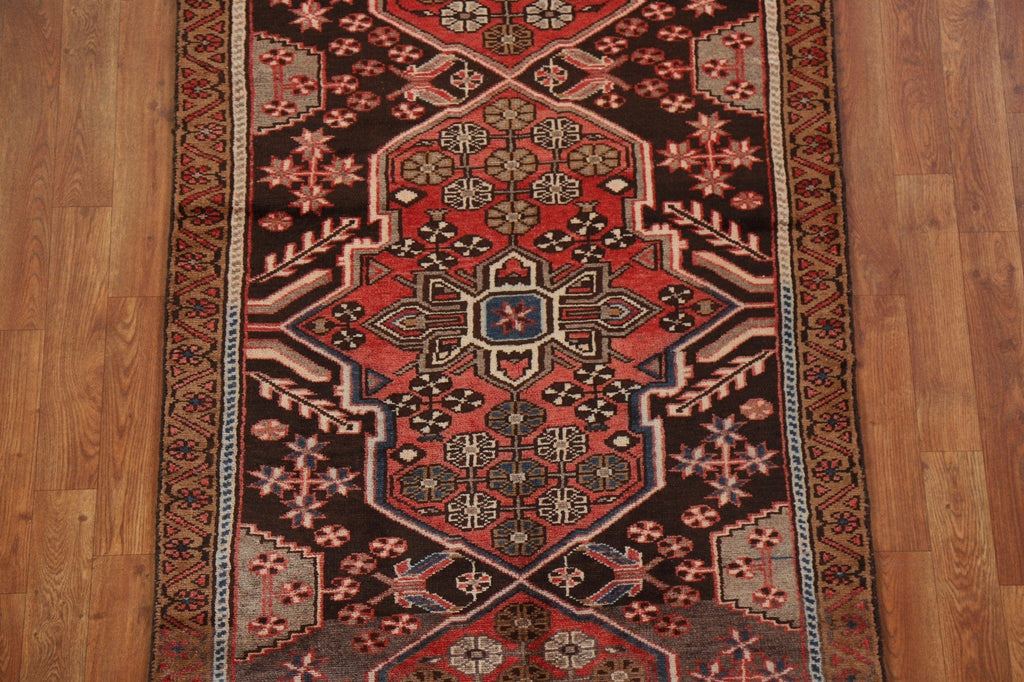 Vintage Hamedan Persian Runner Rug 3x10