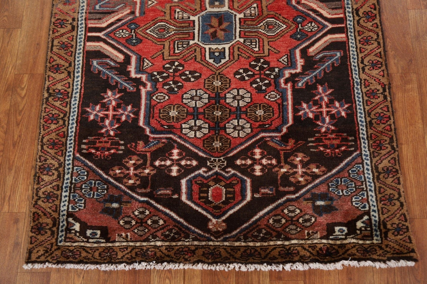 Vintage Hamedan Persian Runner Rug 3x10