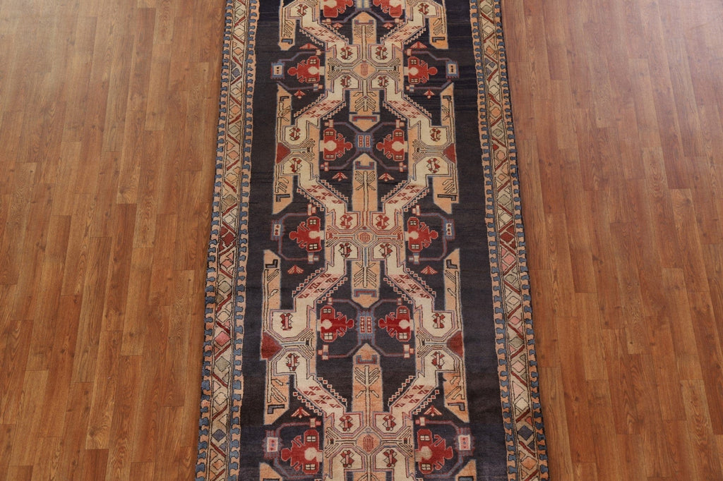 Handmade Meshkin Persian Runner Rug 4x10