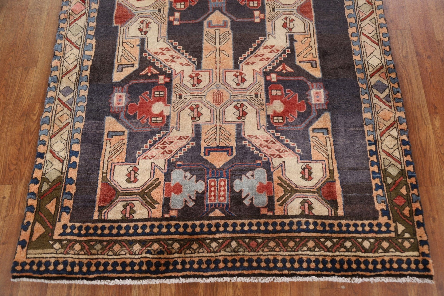 Handmade Meshkin Persian Runner Rug 4x10