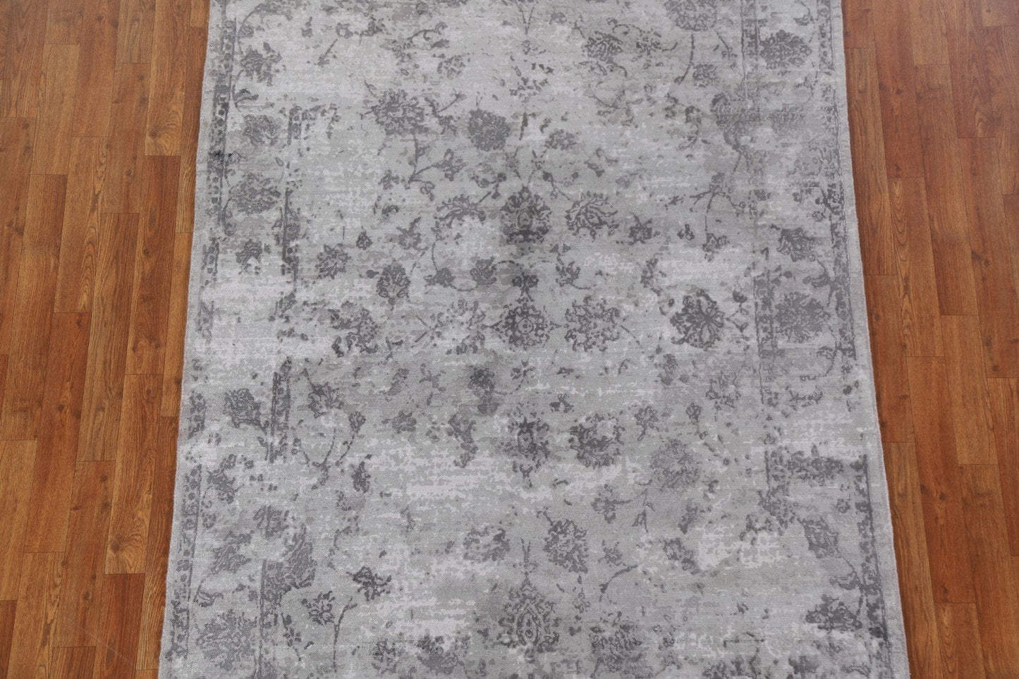 100% Silk Modern Abstract Area Rug 5x8