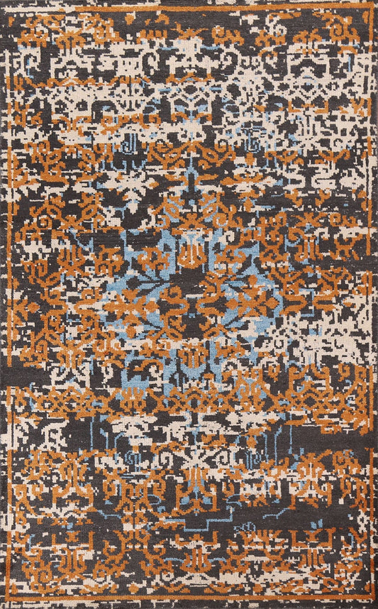 Wool Moroccan Area Rug 5x8