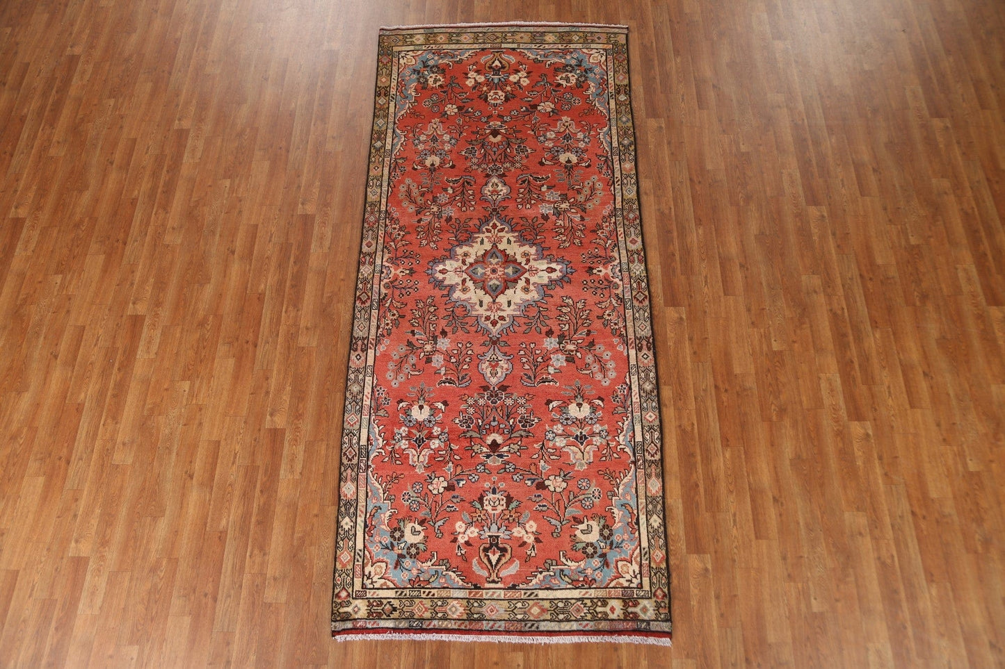 Red Floral Lilian Persian Runner Rug 4x9