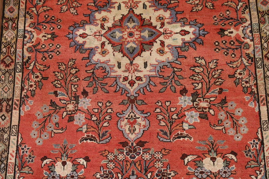 Red Floral Lilian Persian Runner Rug 4x9