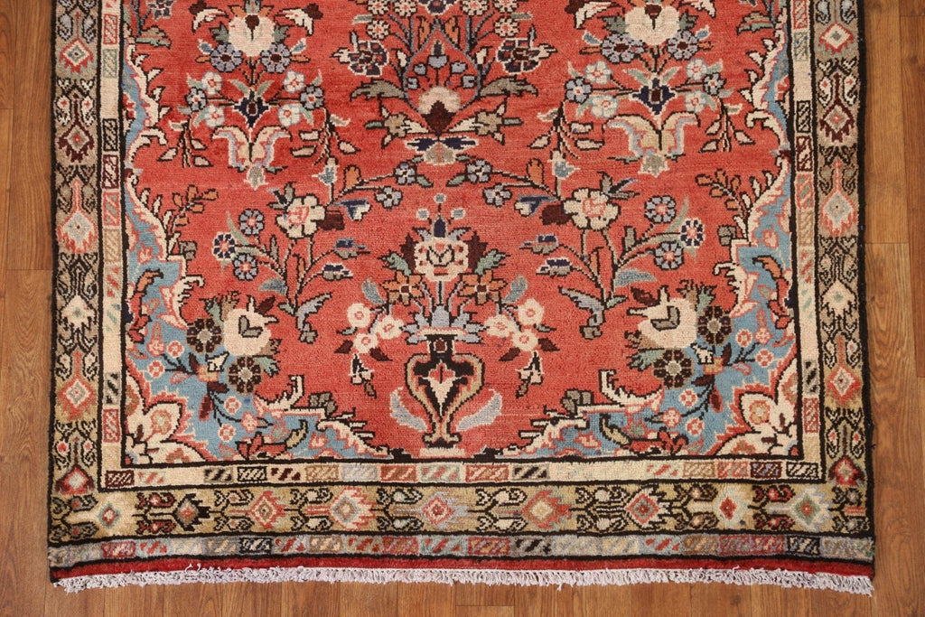 Red Floral Lilian Persian Runner Rug 4x9