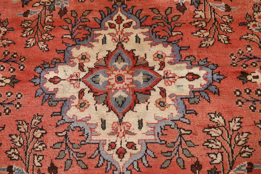 Red Floral Lilian Persian Runner Rug 4x9