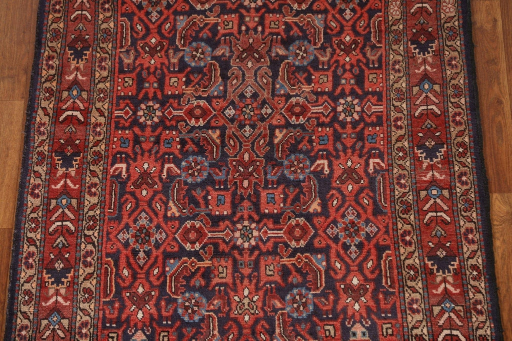 All-Over Wool Malayer Persian Runner Rug 4x10