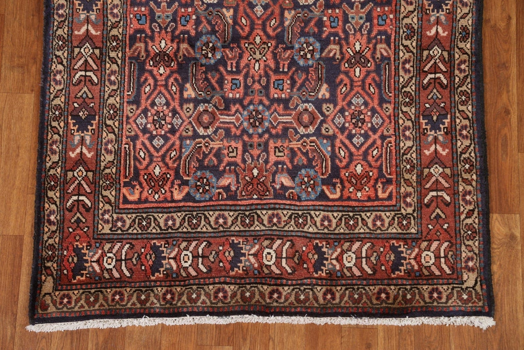 All-Over Wool Malayer Persian Runner Rug 4x10