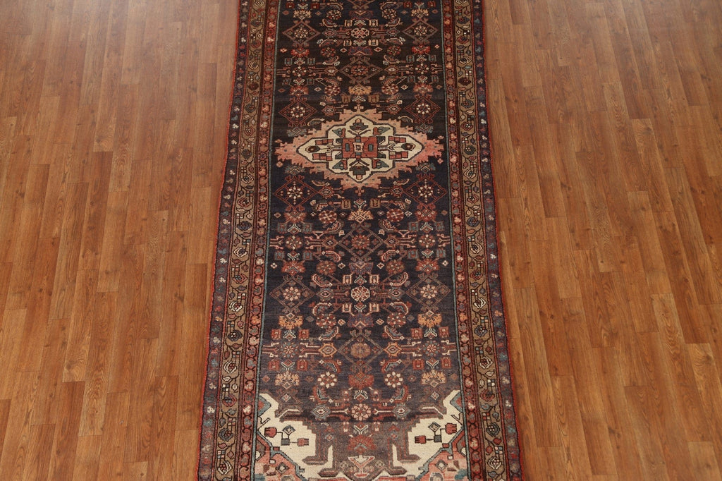 Vintage Hamedan Persian Runner Rug 4x10