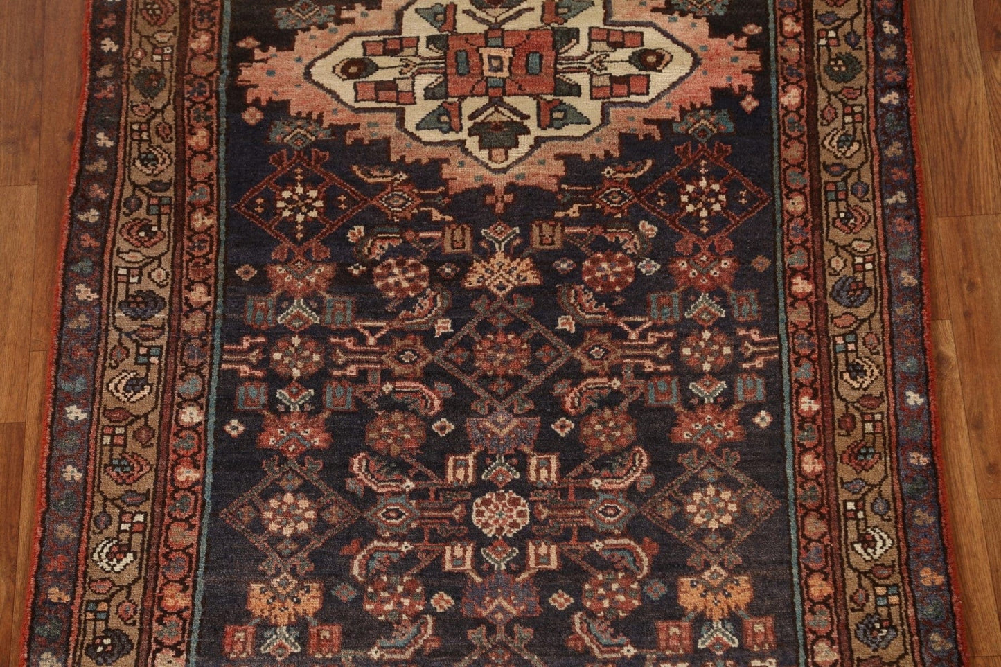 Vintage Hamedan Persian Runner Rug 4x10