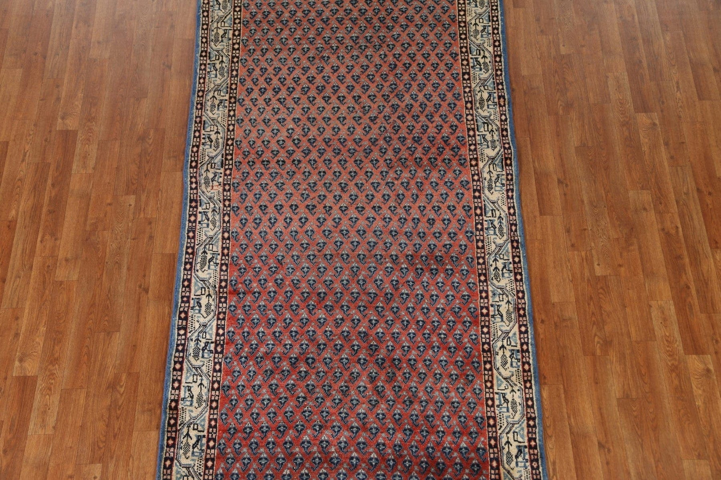 Boteh Botemir Persian Vintage Rug 4x10