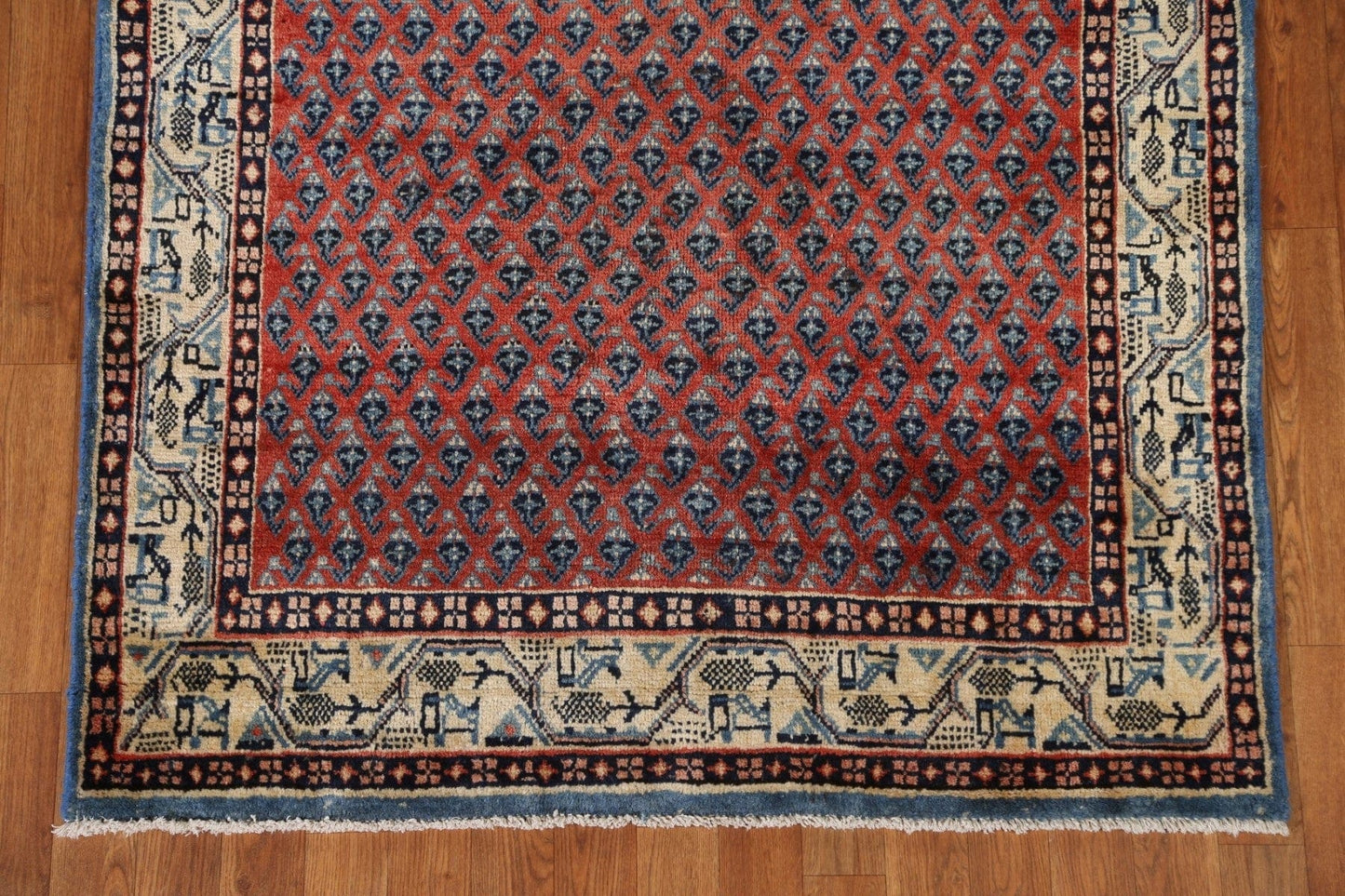 Boteh Botemir Persian Vintage Rug 4x10