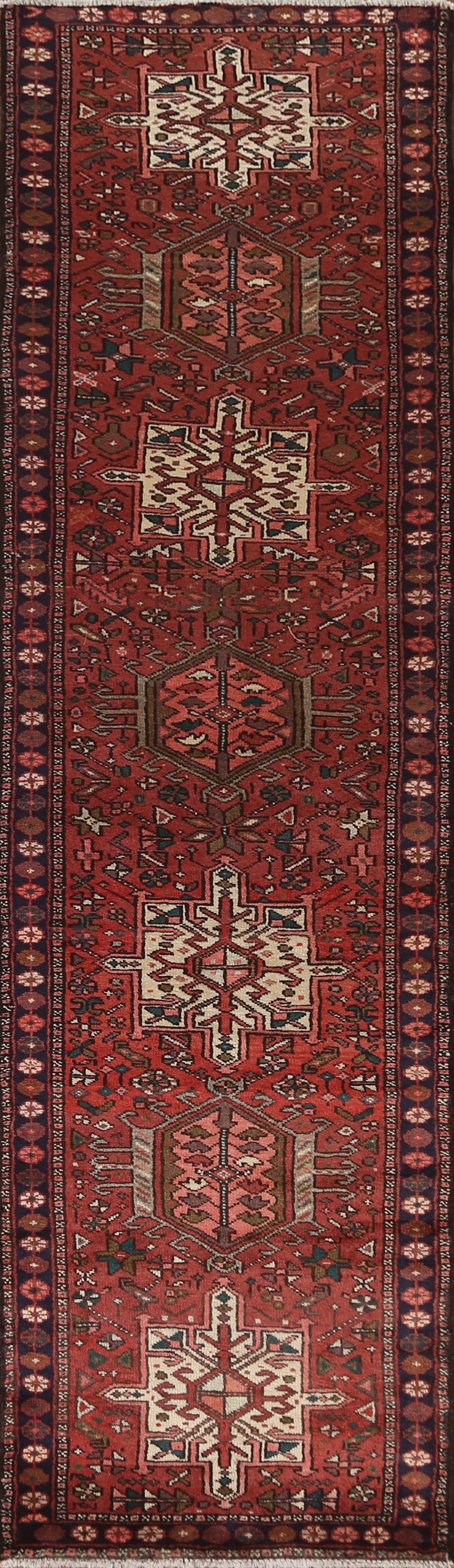 Tribal Gharajeh Persian Runner Rug 3x11