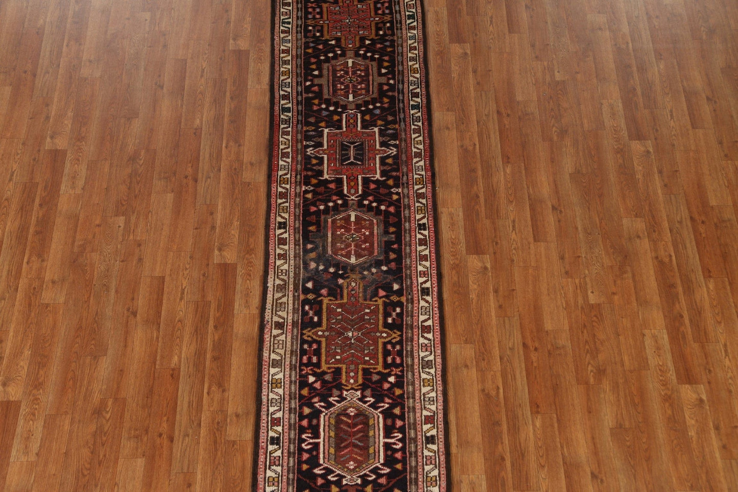 Vegetable Dye Gharajeh Persian Runner Rug 2x11