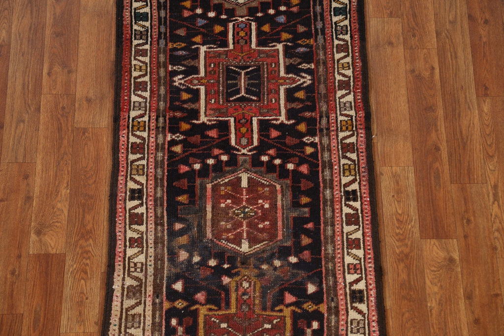 Vegetable Dye Gharajeh Persian Runner Rug 2x11