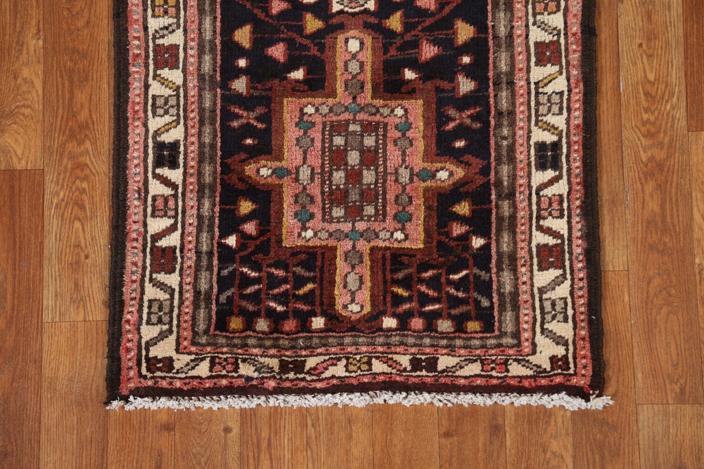 Vegetable Dye Gharajeh Persian Runner Rug 2x11