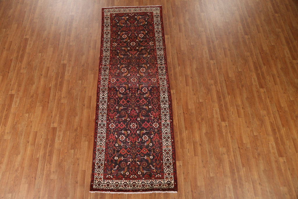 Vintage Hamedan Persian Runner Rug 3x10