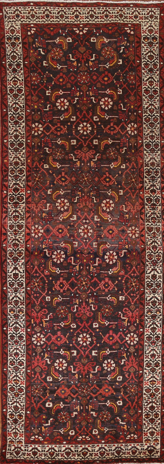 Vintage Hamedan Persian Runner Rug 3x10