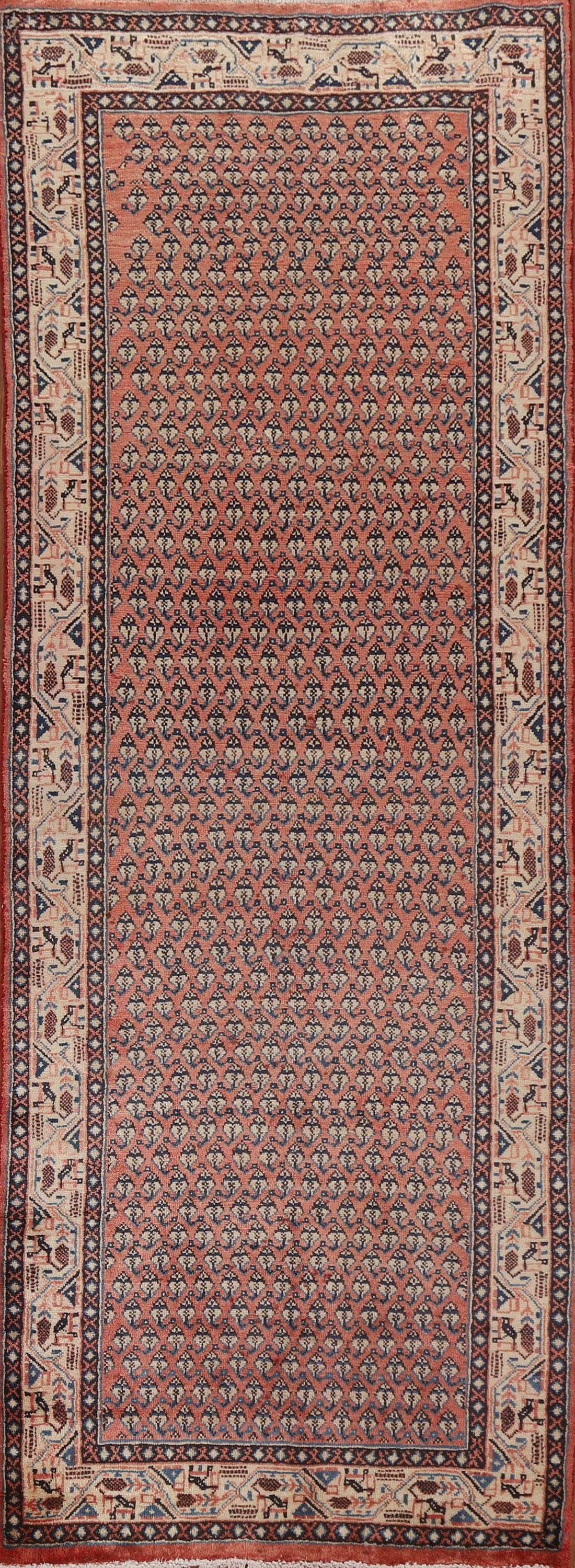 Boteh Botemir Persian Runner Rug 4x10