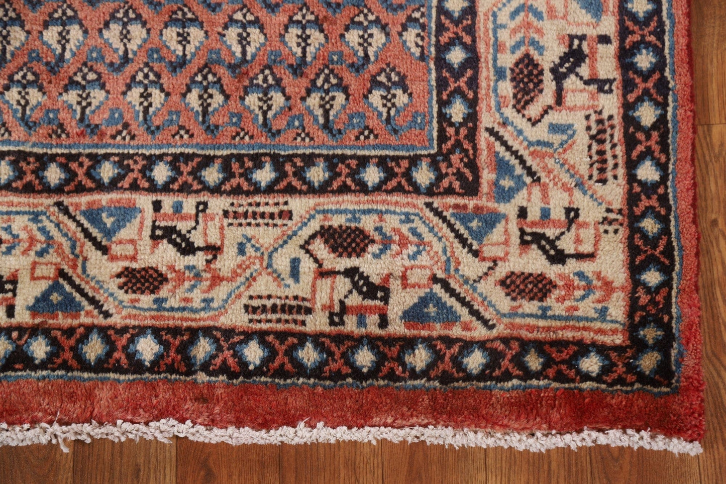 Boteh Botemir Persian Runner Rug 4x10