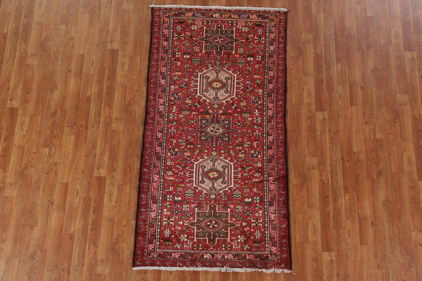 Tribal Gharajeh Persian Runner Rug 3x7