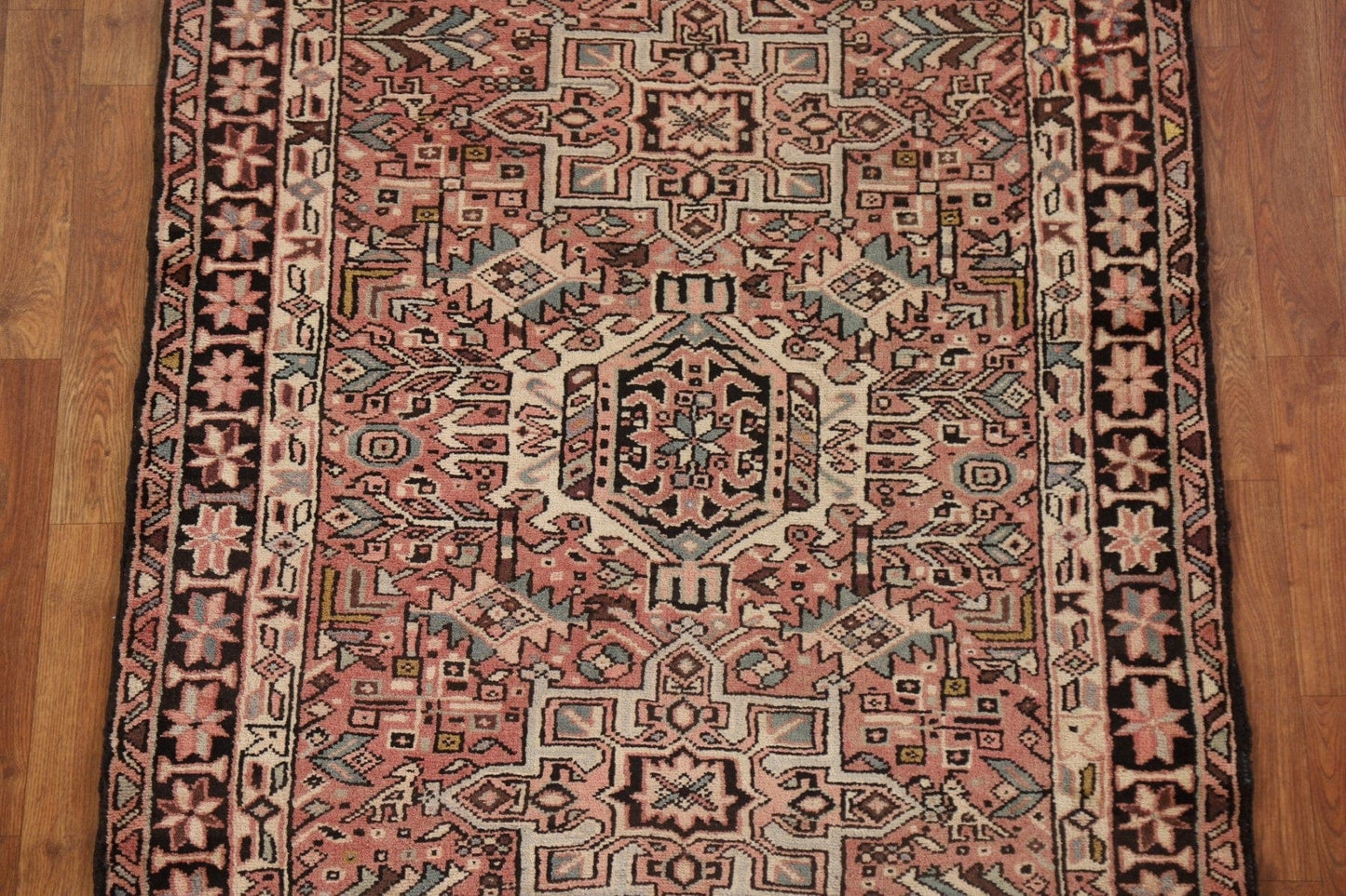 Pink Wool Gharajeh Persian Runner Rug 4x10