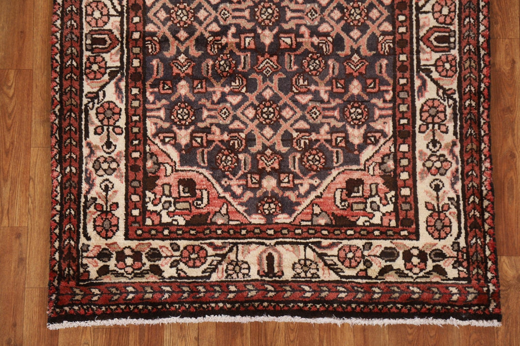 Geometric Hamedan Persian Runner Rug 4x10