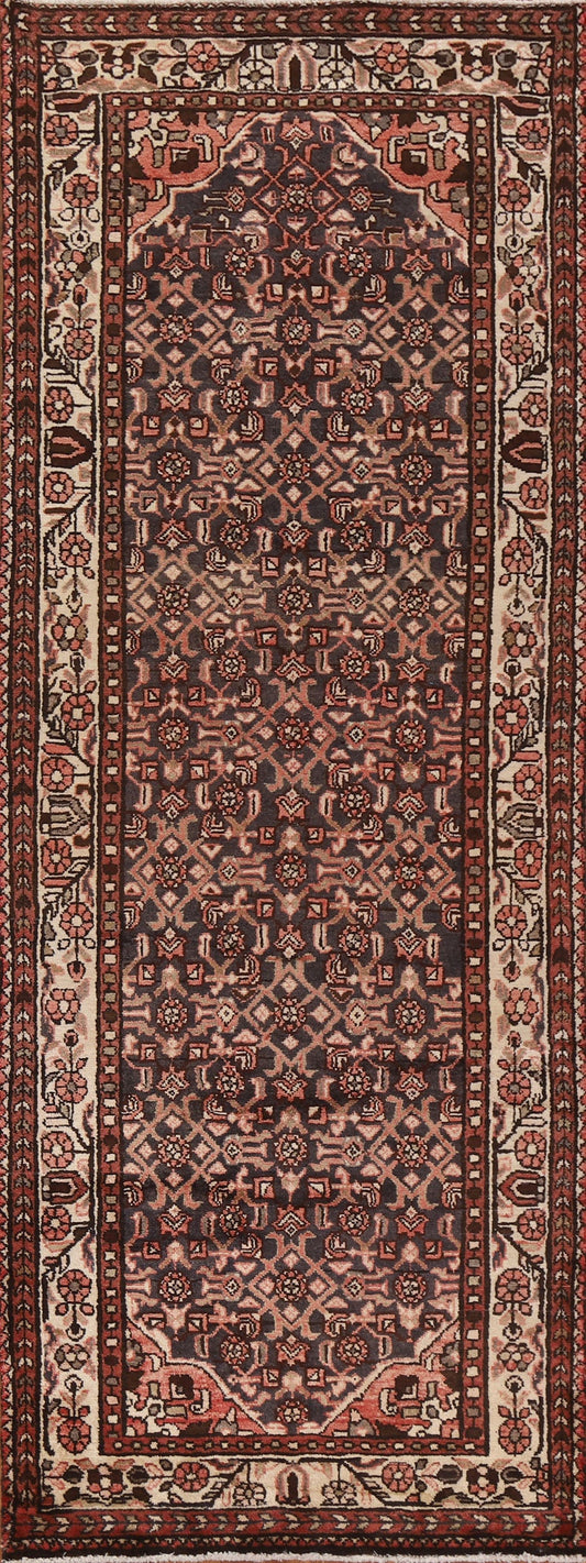 Geometric Hamedan Persian Runner Rug 4x10