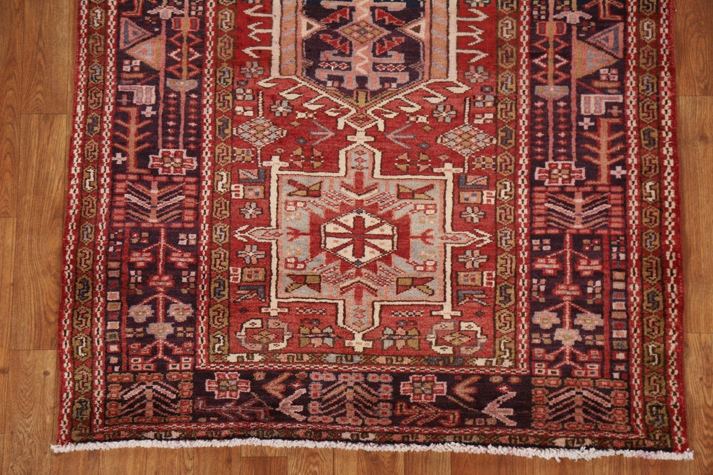 Tribal Gharajeh Persian Runner Rug 4x11