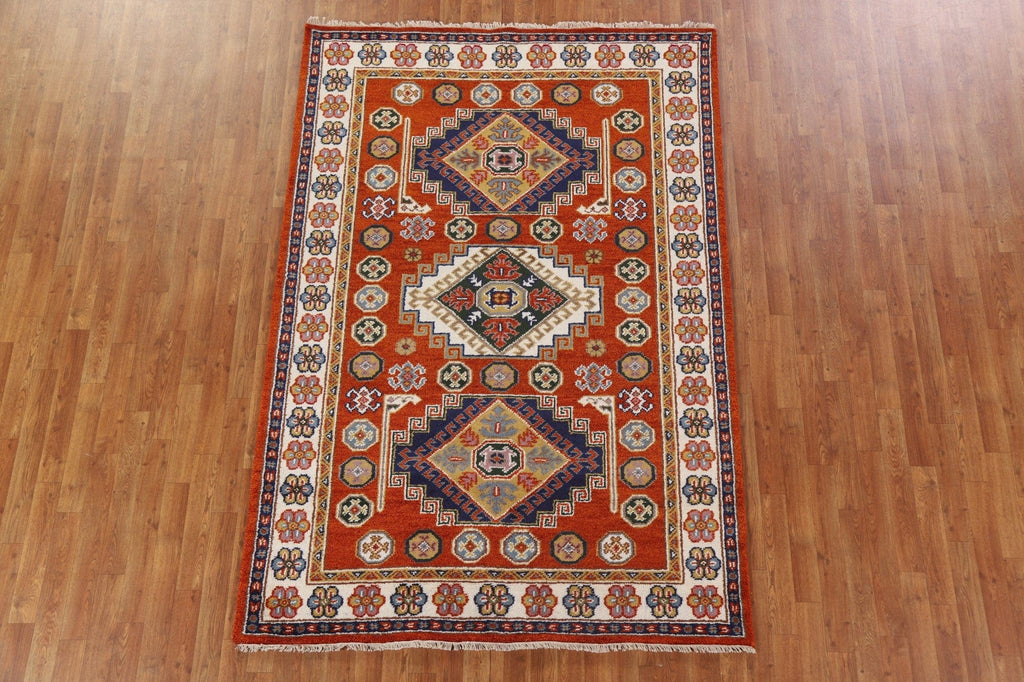 Geometric Kazak Area Rug 5x8