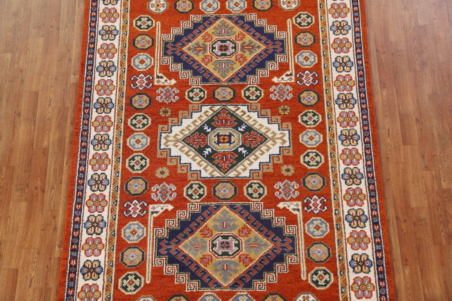 Geometric Kazak Area Rug 5x8