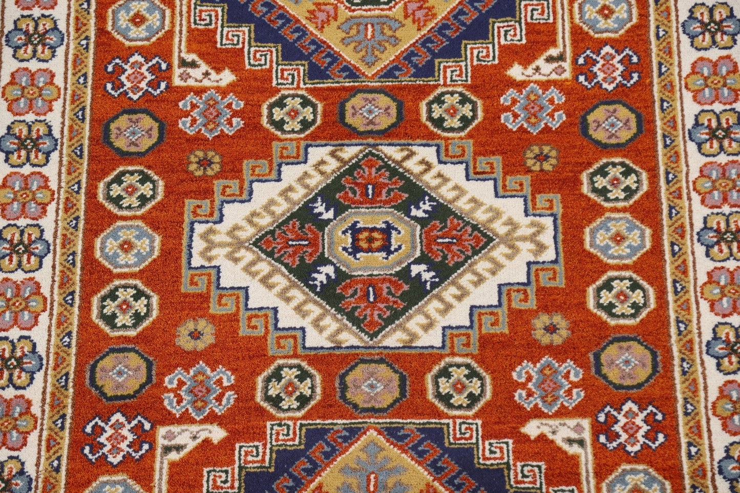 Geometric Kazak Area Rug 5x8