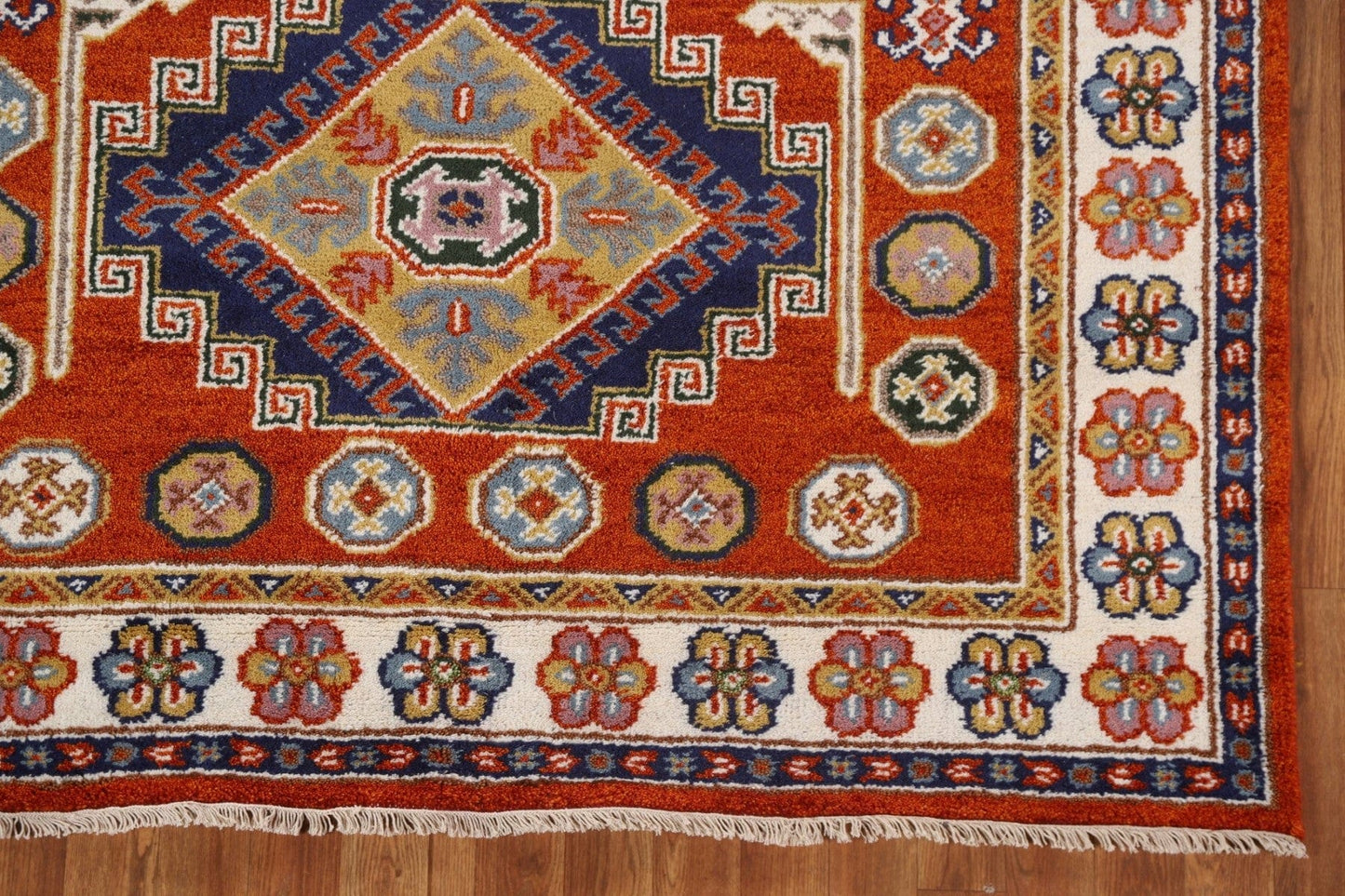 Geometric Kazak Area Rug 5x8