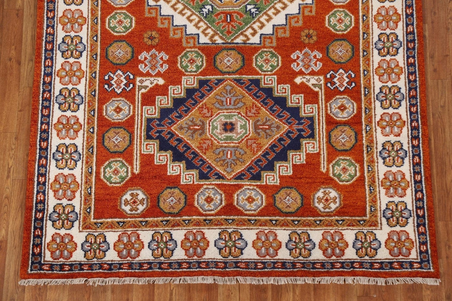 Orange Kazak Area Rug 5x8