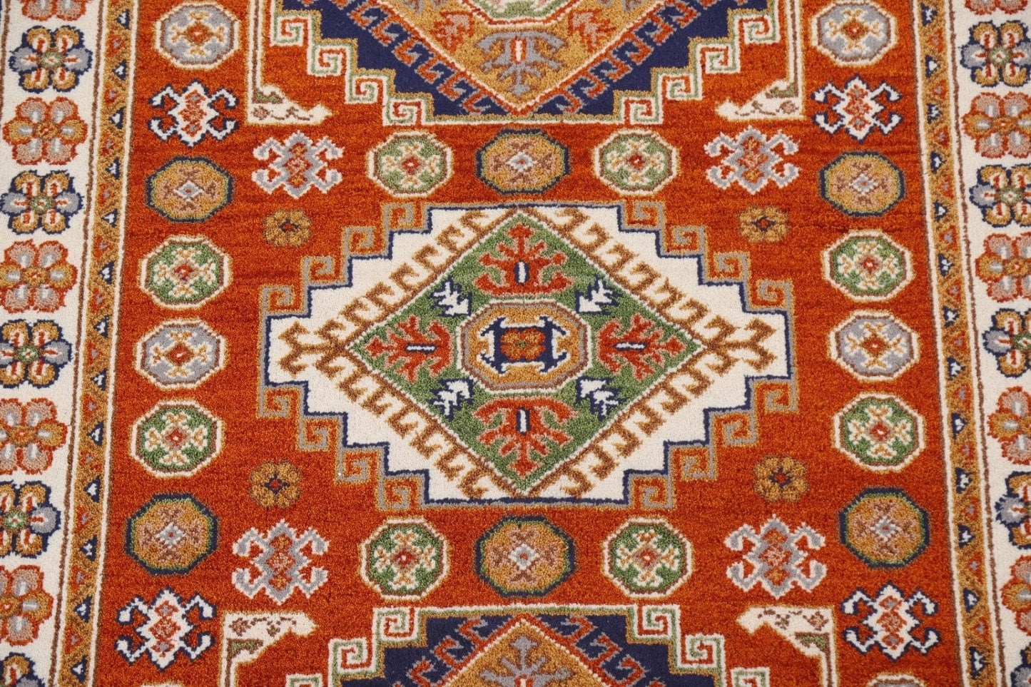 Orange Kazak Area Rug 5x8