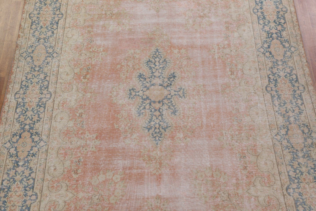 Distressed Kerman Persian Area Rug 10x13