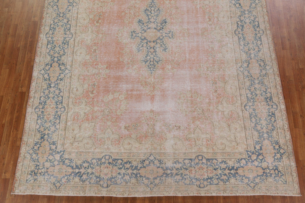 Distressed Kerman Persian Area Rug 10x13