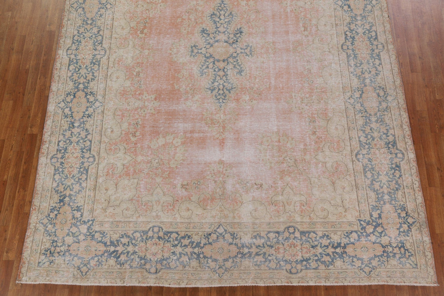 Distressed Kerman Persian Area Rug 10x13