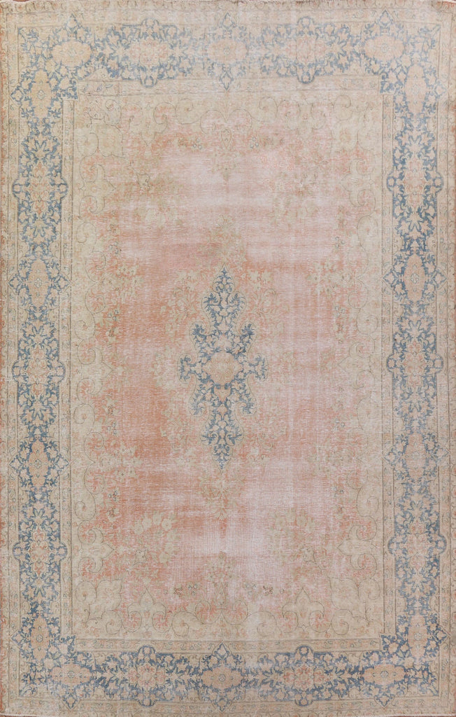 Distressed Kerman Persian Area Rug 10x13