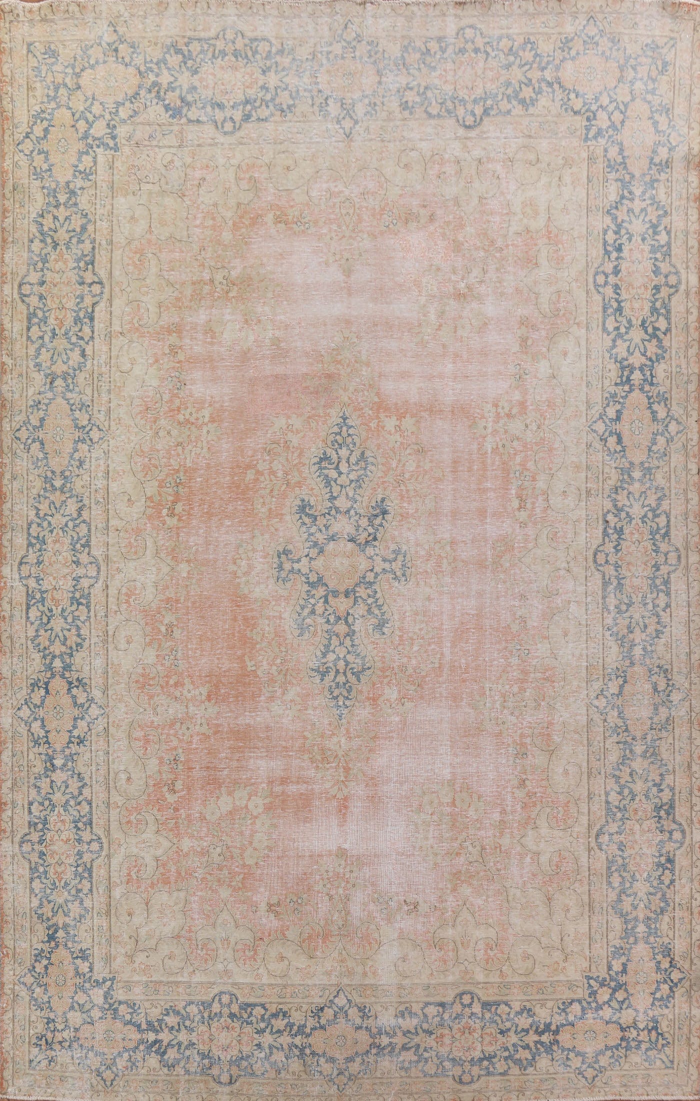 Distressed Kerman Persian Area Rug 10x13